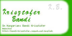 krisztofer bandi business card